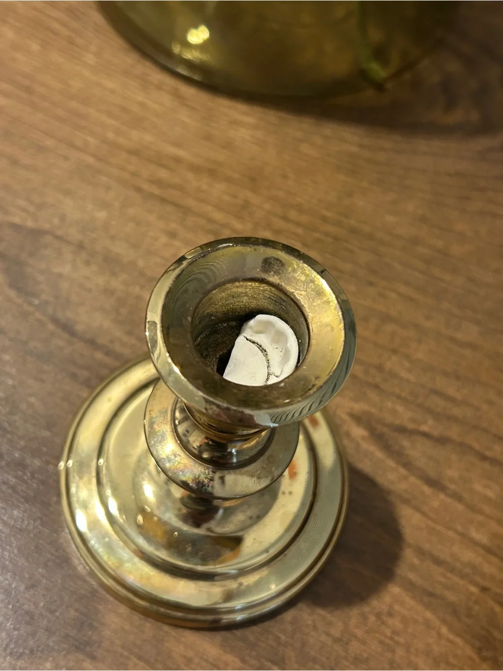 Vintage Solid Brass Candlestick Holder